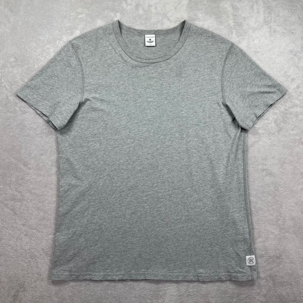 Reigning Champ T-Shirt Mens Large Grey Athletic Crew Neck Pima Cotton Canada